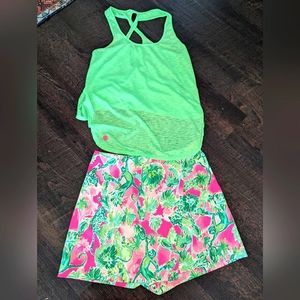 Lily Pulitzer skort skirt set with tank size 2 And small